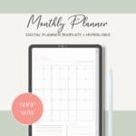 2025 Digital Planner for GoodNotes | Dated Monthly, Weekly, Daily Planning with Hyperlinks | Habit, Goal, Money & Password Tracker | Brain Dump & Notes