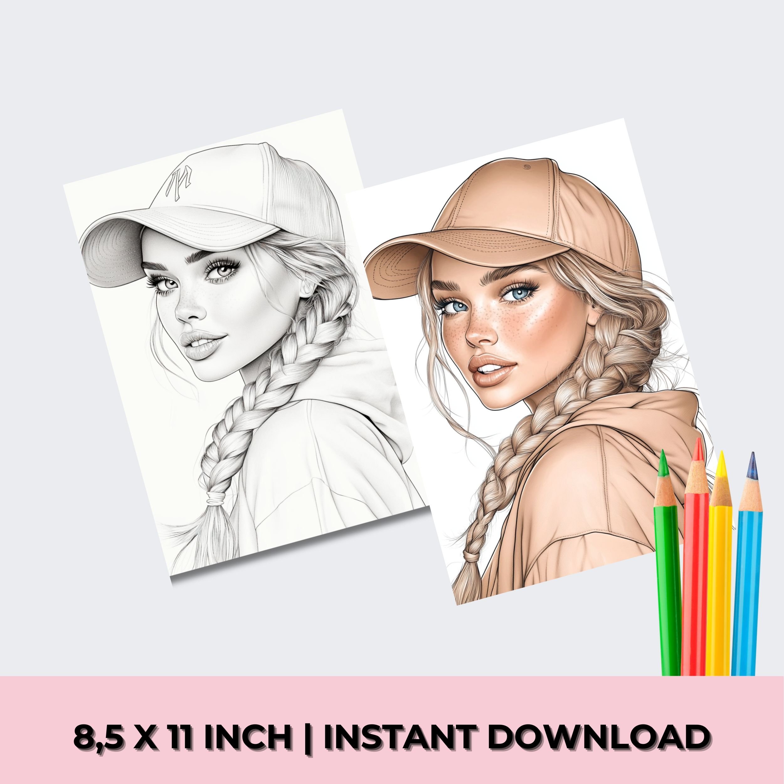 BEAUTIFUL BRAIDED HAIRSTYLES GREYSCALE COLORING PAGES 30 X (4) Greyscale Coloring Pages Beautiful Braided Hairstyles