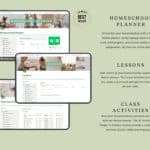 Homeschool Planner NOTION TEMPLATE | Digital Homeschooling Planner for kids | Homeschool Lessons| Homework Mom Notion Template | Cute Design