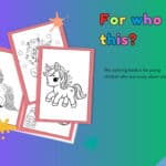 Toddler enjoying unicorn-themed coloring page from a magical unicorn coloring book.