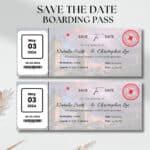 Wedding Invitation, Save the date Boarding Pass, Travel theme wedding, Destination wedding inviation