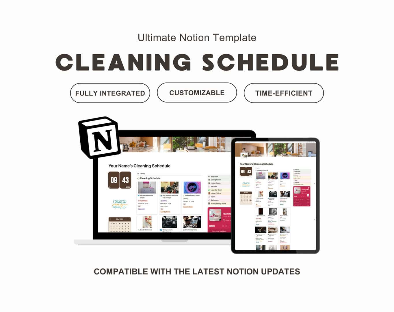 1 Cleaning Schedule Notion Template
