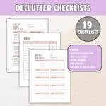 declutter checklist moving checklist cleaning schedule cleaning checklist decluttering planner digital declutter decluttering declutter printable declutter planner home cleaning list cleaning organizer