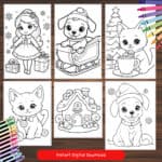 Christmas Coloring Pages, Christmas Printable, Christmas Games, Christmas Activities, Printable Coloring Page, Christmas Coloring Pages Kids, coloring pages for kids, childrens coloring book,kindergarten coloring pages, coloring activities kids