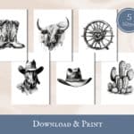 Western Black and White Wall Art, Southwestern decor | WeLoveWestern