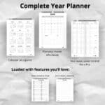 2025 calendar for reMarkable 2 with distraction-free design and hyperlinked navigation for streamlined scheduling.