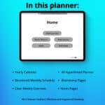 Customizable digital planners for GoodNotes, Notability, and OneNote with hyperlinked layouts for effortless navigation and organization.