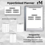 Customizable 2025 reMarkable digital planner, ideal for goal setting and managing tasks on reMarkable devices.