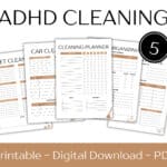 ADHD Cleaning Checkist, Cleaning Business, Cleaning Schedule, Task Tracker, Cleaning Checklist, ADHD Printable, Chore Chart | WeLoveWestern