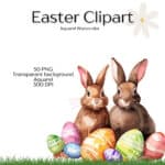 Easter Clipart, Bunny Clipart, Easter Egg, Happy Easter PNG, Easter Bunny, Bunny PNG, Easter Bunny Basket, Easter Party, Easter Chicks, Rose | WeLoveWestern