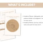 Academic planner, student planner, college planner, school planner, study planner, pdf planner, printable planner, study organizer, instant download pdf, university planner, assignment tracker, semester planner, homeschool planner