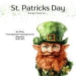St. Patrick's Day Clipart, Irish Holiday Illustrations, Leprechaun Graphics, Shamrock, Green Holiday Clipart, Celtic, PNG Files, Irish | WeLoveWestern