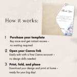 canva thank you card design preview with personalized message and couple names