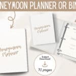 Plan your dream honeymoon effortlessly! ✨ Our 71-page digital planner includes budget trackers, daily itineraries, packing lists, and more. Get organized and create unforgettable memories! 💖 Instant download