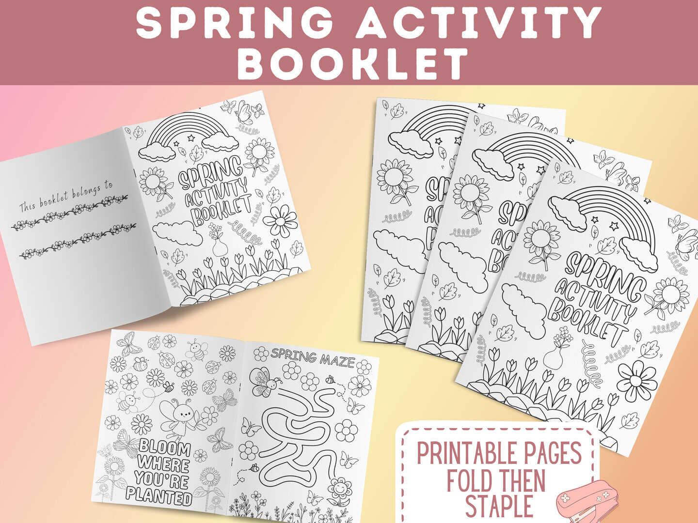 Spring Activity Booklet for Kids Printable Puzzles Games I Spy Word Spring Activity Booklet for Kids Printable Puzzles Games I Spy Word